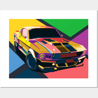 Mustang Colorful Posters and Art